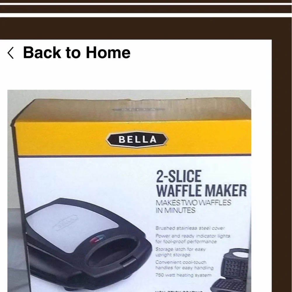 Bella slice waffle maker